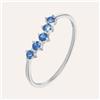Stroili Anello Riviere Charlotte Oro Bianco Zaffiro