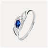 Stroili Anello Fascia Charlotte Oro Bianco Zaffiro Diamante