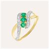 Stroili Anello Trilogy Charlotte Oro Giallo Smeraldo Diamante