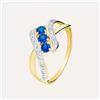 Stroili Anello Trilogy Charlotte Oro Giallo Zaffiro Diamante