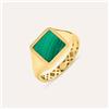 Stroili Anello Chevalier L'homme Or Oro Giallo Malachite
