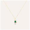 Stroili Collana Charlotte Oro Bicolore Smeraldo Diamante