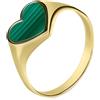 Stroili Anello Chevalier Beverly Oro Giallo Malachite