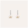 Stroili Orecchini Lobo Monachella Gabrielle Oro Bianco Perla D'Acqua Dolce Cubic Zirconia