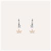 Stroili Orecchini Lobo Monachella Gabrielle Oro Bianco Perla D'Acqua Dolce Cubic Zirconia