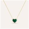 Stroili Collana Beverly Oro Giallo Malachite Cubic Zirconia