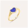 Stroili Anello Chevalier Beverly Oro Giallo Lapislazzuli Cubic Zirconia