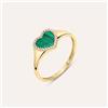 Stroili Anello Chevalier Beverly Oro Giallo Malachite Cubic Zirconia