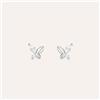 Stroili Orecchini Lobo Bon Ton Oro Bianco Cubic Zirconia