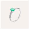 Stroili Anello Solitario Charlotte Oro Bianco Smeraldo Diamante