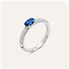 Stroili Anello Solitario Charlotte Oro Bianco Zaffiro Diamante
