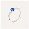 Stroili Anello Solitario Charlotte Oro Bianco Zaffiro Diamante