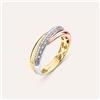 Stroili Anello Fascia Sophia Oro Tricolore Giallo / Bianco / Rosa Diamante
