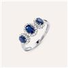 Stroili Anello Trilogy Charlotte Oro Bianco Zaffiro Diamante Diamante