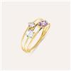 Stroili Anello Fantasia Amélie Oro Giallo Topazio Ametista Cubic Zirconia