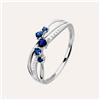 Stroili Anello Fascia Charlotte Oro Bianco Zaffiro Diamante