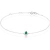 Stroili Bracciale Charlotte Oro Bianco Smeraldo Diamante
