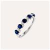 Stroili Anello Riviere Charlotte Oro Bianco Zaffiro Diamante