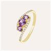 Stroili Anello Trilogy Amélie Oro Giallo Ametista Cubic Zirconia