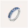 Stroili Anello Fascia Elizabeth Crown Oro Bianco Zaffiro Diamante