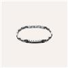 Stroili Bracciale Man Code Acciaio Bicolore Bianco / Nero Cubic Zirconia