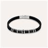 Stroili Bracciale Man Code Acciaio Bicolore Bianco / Nero Cubic Zirconia