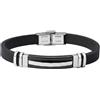Stroili Bracciale Man Code Acciaio Bicolore Bianco / Nero