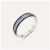 Stroili Anello Fascia Elizabeth Crown Oro Bianco Zaffiro Diamante