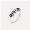 Stroili Anello Riviere Elizabeth Crown Oro Bianco Zaffiro Diamante