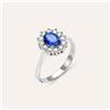 Stroili Anello Solitario Kate Elizabeth Crown Oro Bianco Zaffiro Diamante