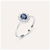 Stroili Anello Solitario Kate Elizabeth Crown Oro Bianco Zaffiro Diamante