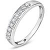 Stroili Anello Riviere In Oro Bianco Con Diamanti 0,23 Ct
