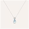 Stroili Collana Acquamarina Oro Bianco Acquamarina Diamante