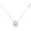 Stroili Collana Acquamarina Oro Bianco Acquamarina Diamante