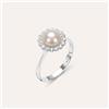 Stroili Anello Solitario Gold Pearls Oro Bianco Perla D'Acqua Dolce Diamante