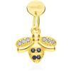 Stroili Pendente Love Beats Argento Dorato Cubic Zirconia