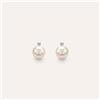 Stroili Orecchini Lobo Gold Pearls Oro Bianco Perla D'Acqua Dolce Diamante
