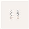 Stroili Orecchini Pendenti Gold Pearls Oro Bianco Perla D'Acqua Dolce Diamante