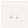 Stroili Orecchini Pendenti Gold Pearls Oro Bianco Perla D'Acqua Dolce Diamante