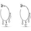 Stroili Orecchini A Cerchio Silver Collection Argento Rodiato Cubic Zirconia