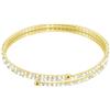 Stroili Bracciale bangle doppio in metallo dorato e cristalli