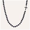 Stroili Collana Man Code Metallo Nero Cubic Zirconia Agata Nera
