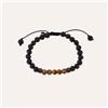 Stroili Bracciale Man Code Ottone Nero Pietra lavica Occhio di Tigre