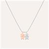 Stroili Collana Sunrise Acciaio Bicolore Bianco / Rosa Cristallo
