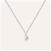 Stroili Collana Silver Pearls Argento Rodiato Cubic Zirconia
