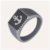 Stroili Anello Chevalier Man Code Acciaio Bicolore Bianco / Nero
