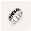 Stroili Anello Fascia Man Code Acciaio Bicolore Bianco / Nero