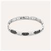 Stroili Bracciale Man Code Acciaio Bicolore Bianco / Nero Cubic Zirconia