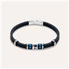 Stroili Bracciale Man Code Acciaio Bicolore Cristallo