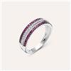 Stroili Anello Fascia Elizabeth Crown Oro Bianco Rubino Diamante